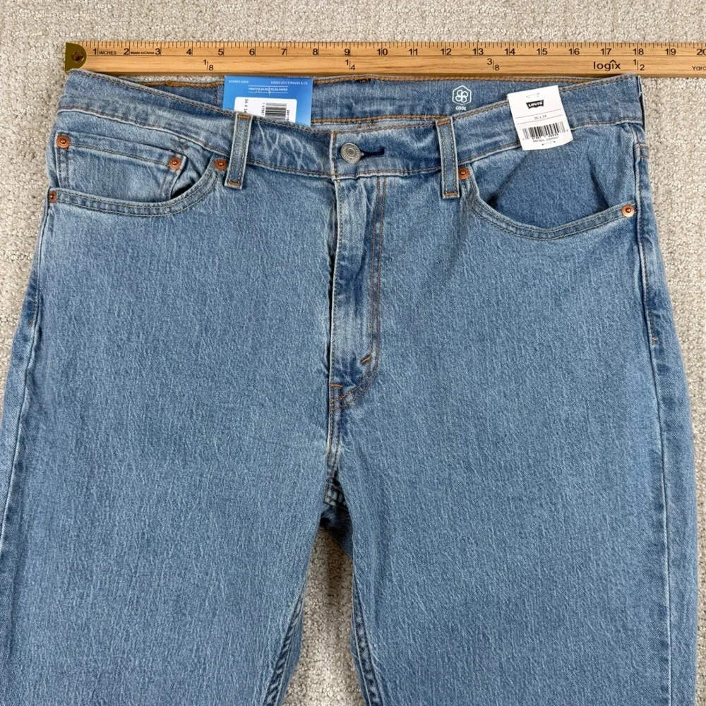 NEW Levi's 511 Mens 36x34 Slim Fit Performance Cool Stretch Denim Blue Jeans